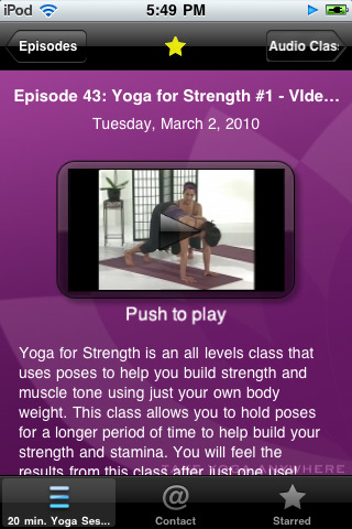Yoga iPhone App