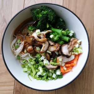 Coconut-Miso Noodle Bowl with Shitake Mushrooms