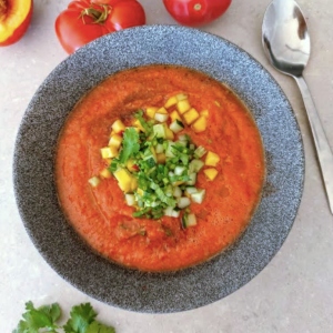 Tomato and Nectarine Gazpacho