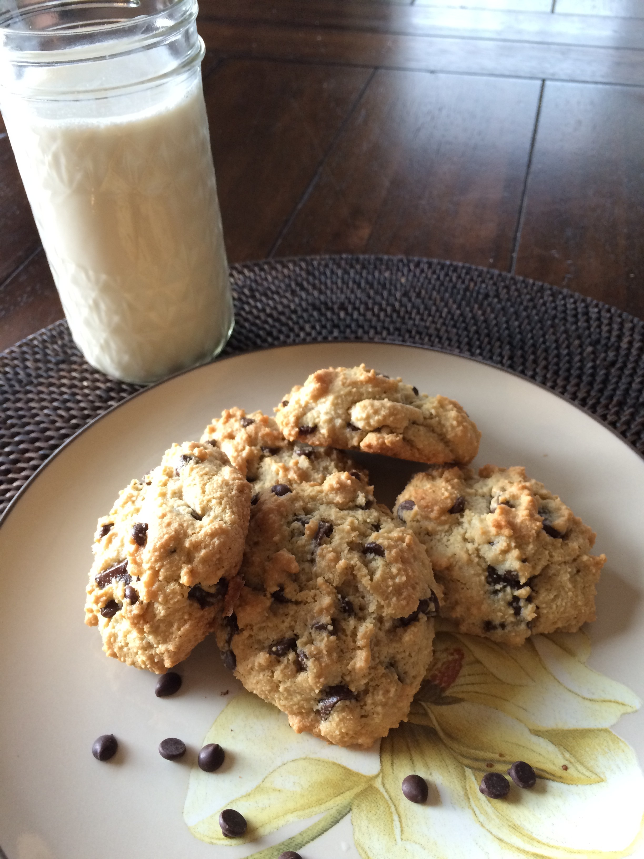 Guilt-Free Almond Chocolate Chip Cookies