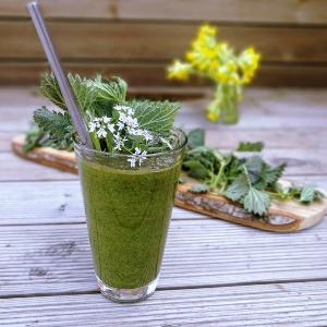 Greenest Smoothie Ever with Edible Weeds 