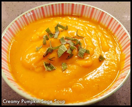 Creamy Pumpkin Sage Soup