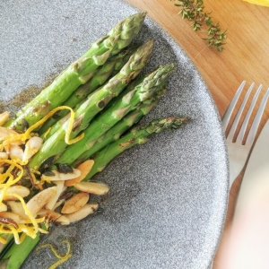 Asparagus with Lemon and Golden Almonds
