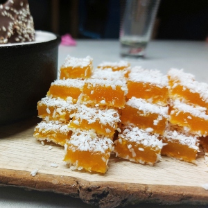 Passionfruit Jelly Squares