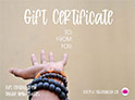 yoga gift certificate